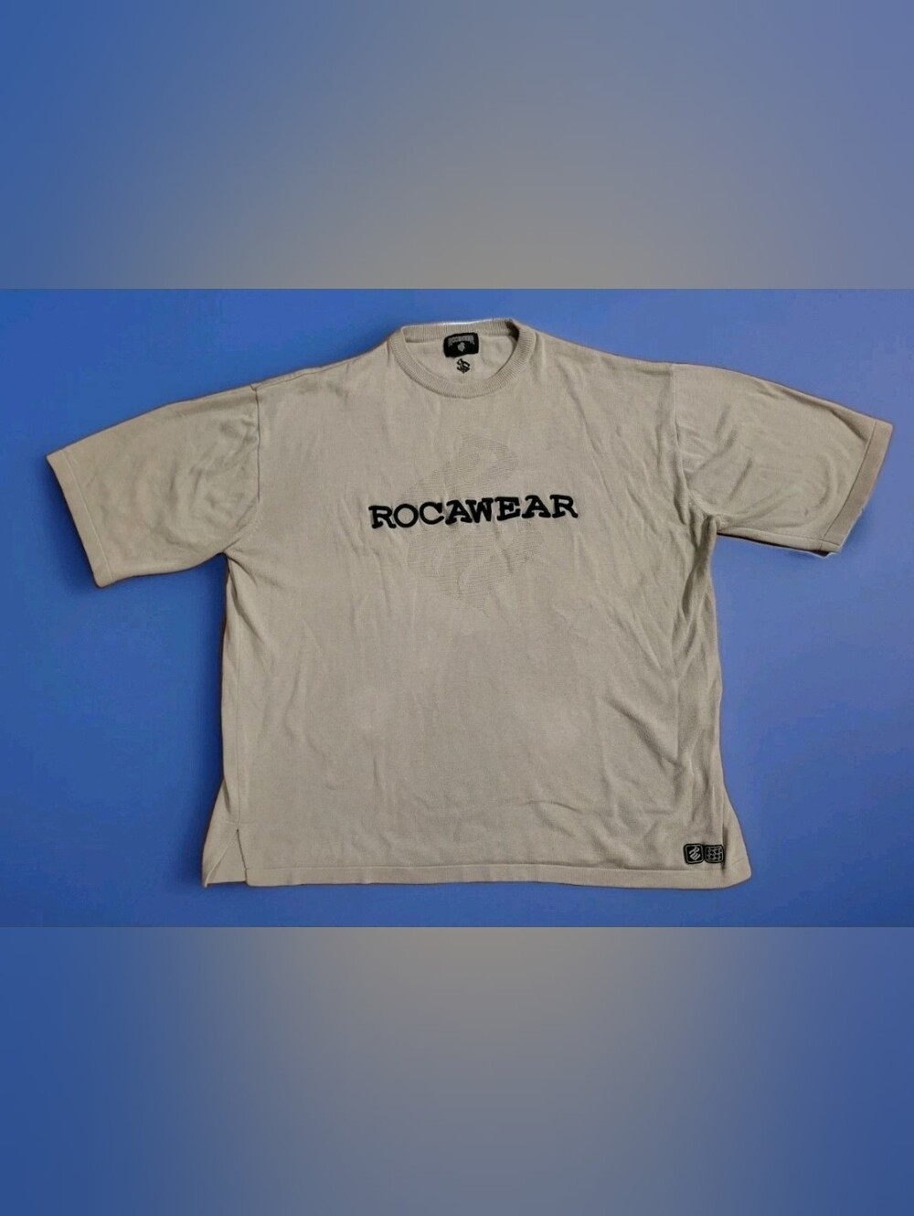 Rare Vintage Rocawear Short Sleeve Knit Sweater Shirt Mens 3XXL Gray Y2K